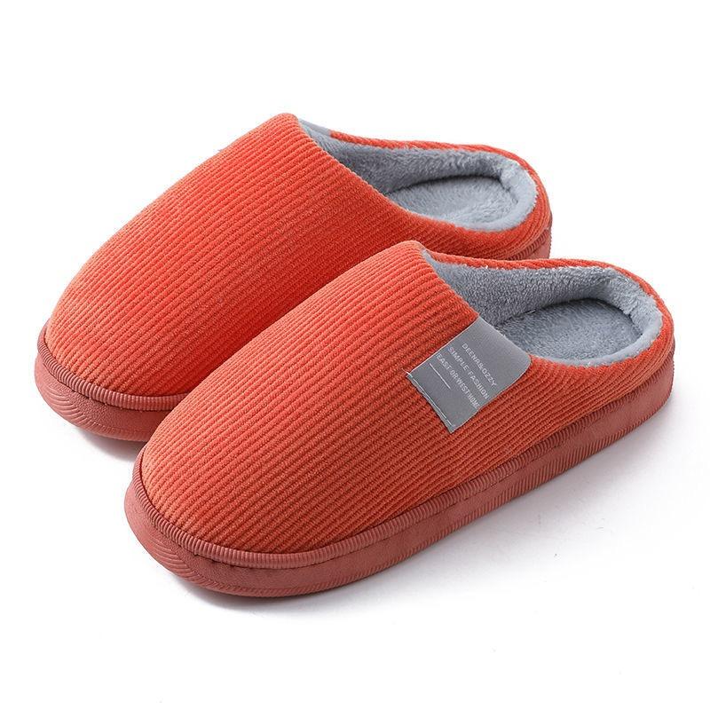 Autumn and Winter Warm Cotton Slippers Women's Thick Bottom Non-slip Couple Home Indoor Drag
