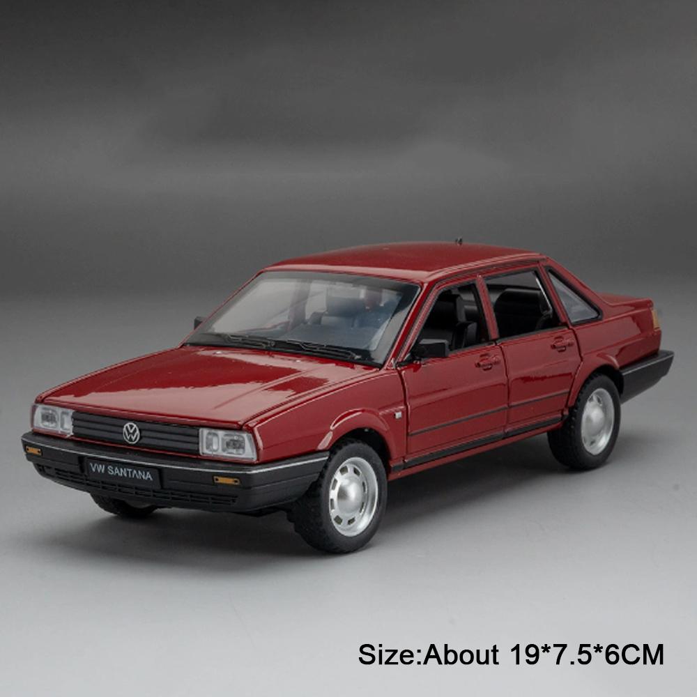 1:24 Santana Diecast-Spielzeugmodelle, Polizeiautos aus Metall, 6 Türen zum Öffnen, Sound, Licht, Rückziehmechanismus, Sammlerstücke, Kindergeschenke, Festtagsgeschenke