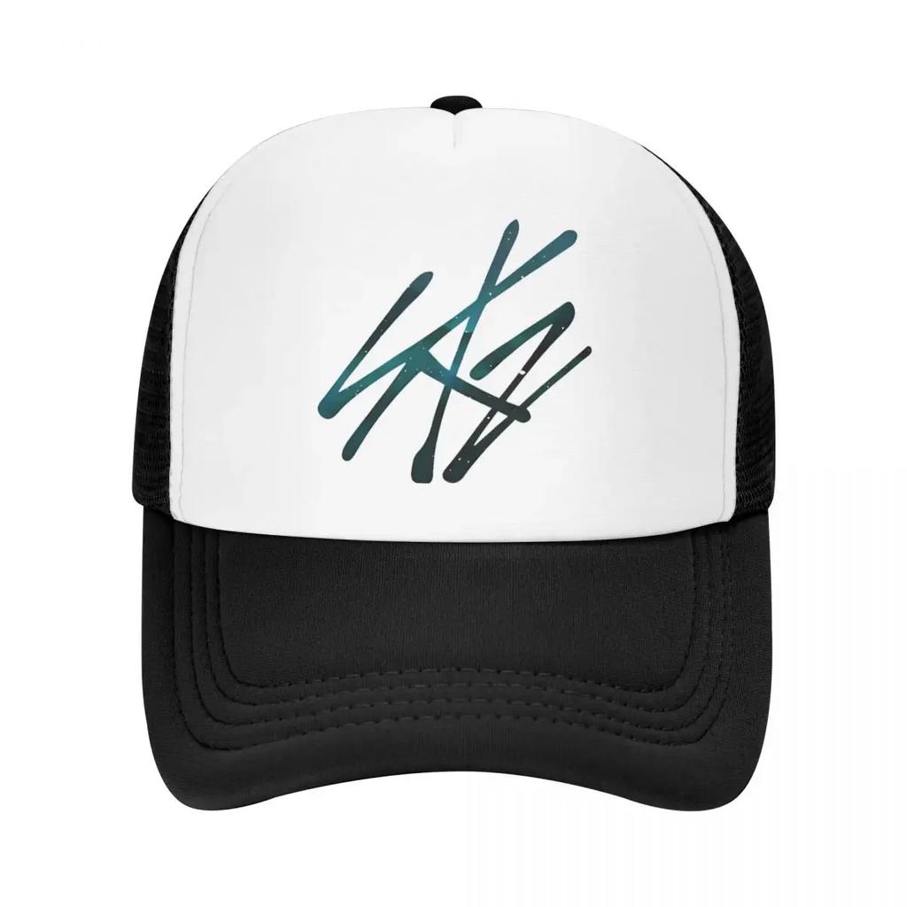 Unisex SKZ Logo Trucker Hat Fashion Mesh Baseball Caps Kpop Korean Music Hat Adjustable Racing Cap Summer