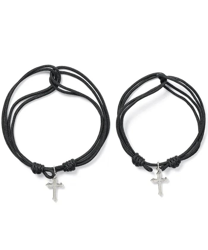 Line Cross Pendant Soft Double Rope String Bracelet (C2601AC1368)