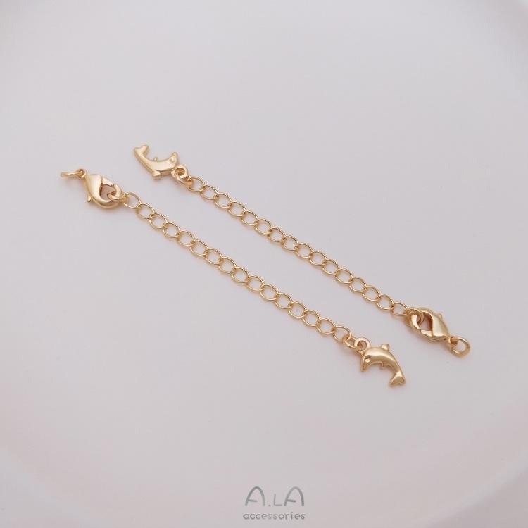 14K Gold Filled Color-Retaining Extension Chain for DIY Jewelry
