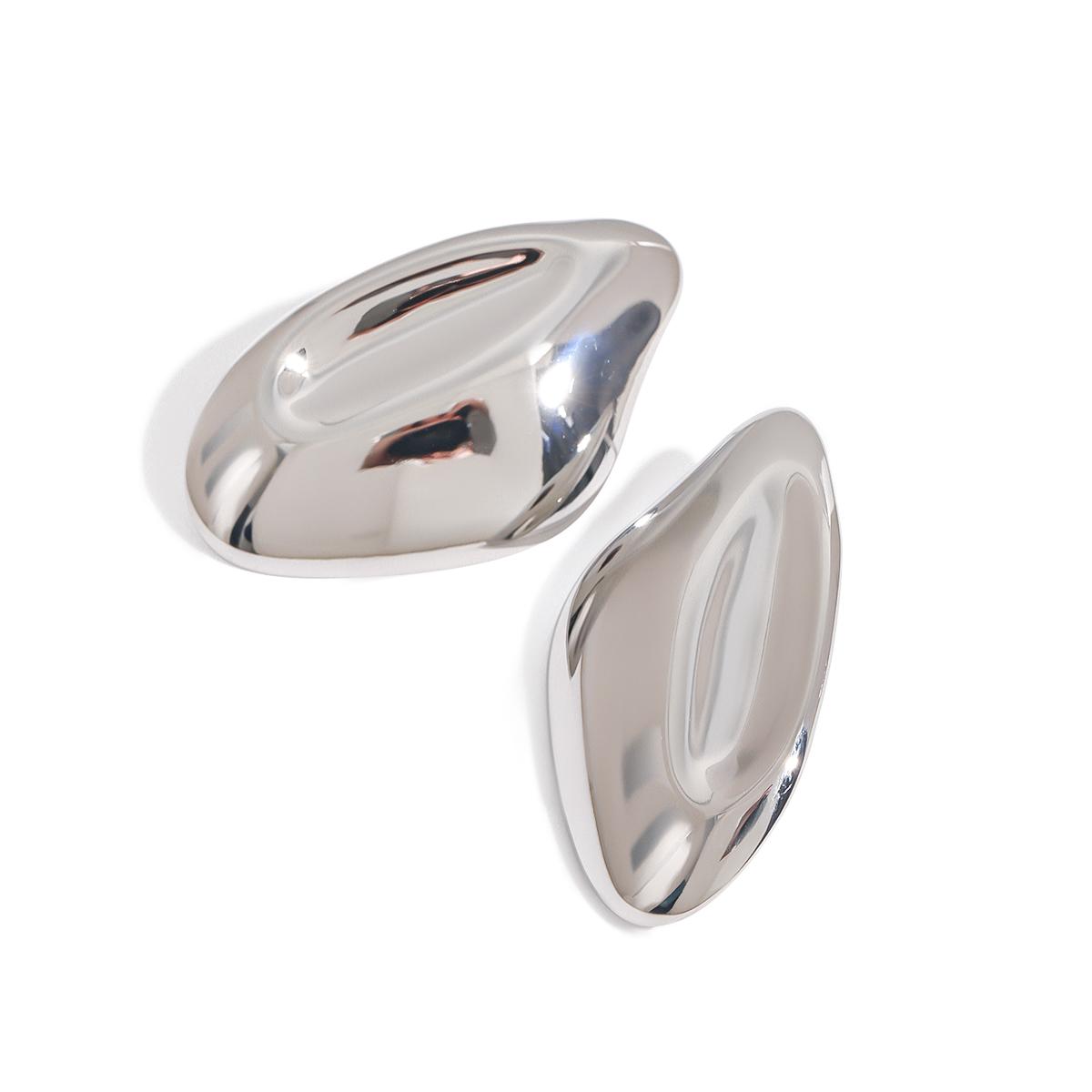 

Yori Fashion Stainless Steel Teardrop Concave Earringsx Bright Anti Allergy Waterproof Charm Texture High Quality Jewelry