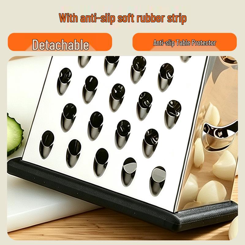 Stainless Steel Multi-Functional Grater: 4-Sided Vegetable Shredder & Cheese Cutter for Kitchen