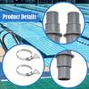 2 Pieces Pool Hose Adapter Connector Coupling Parts Accessories High Performance Heavy Duty