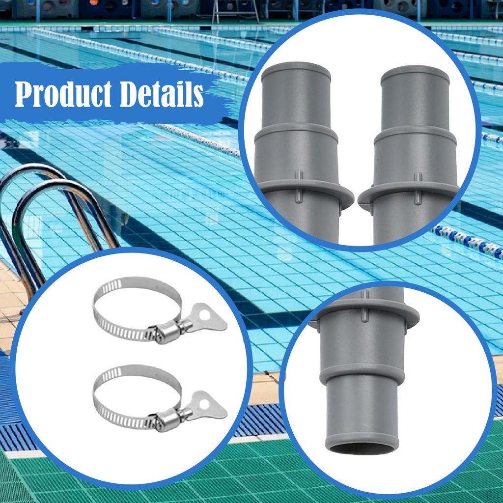 2 Pieces Pool Hose Adapter Connector Coupling Parts Accessories High Performance Heavy Duty