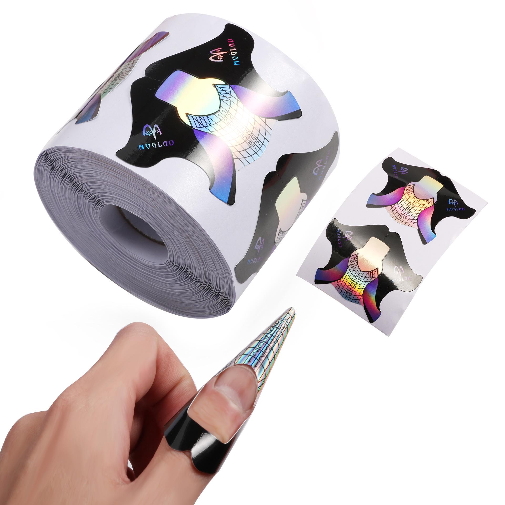 

Iridescent Fish-Shaped UV Gel Nail Extension Forms, 100/300 Pcs