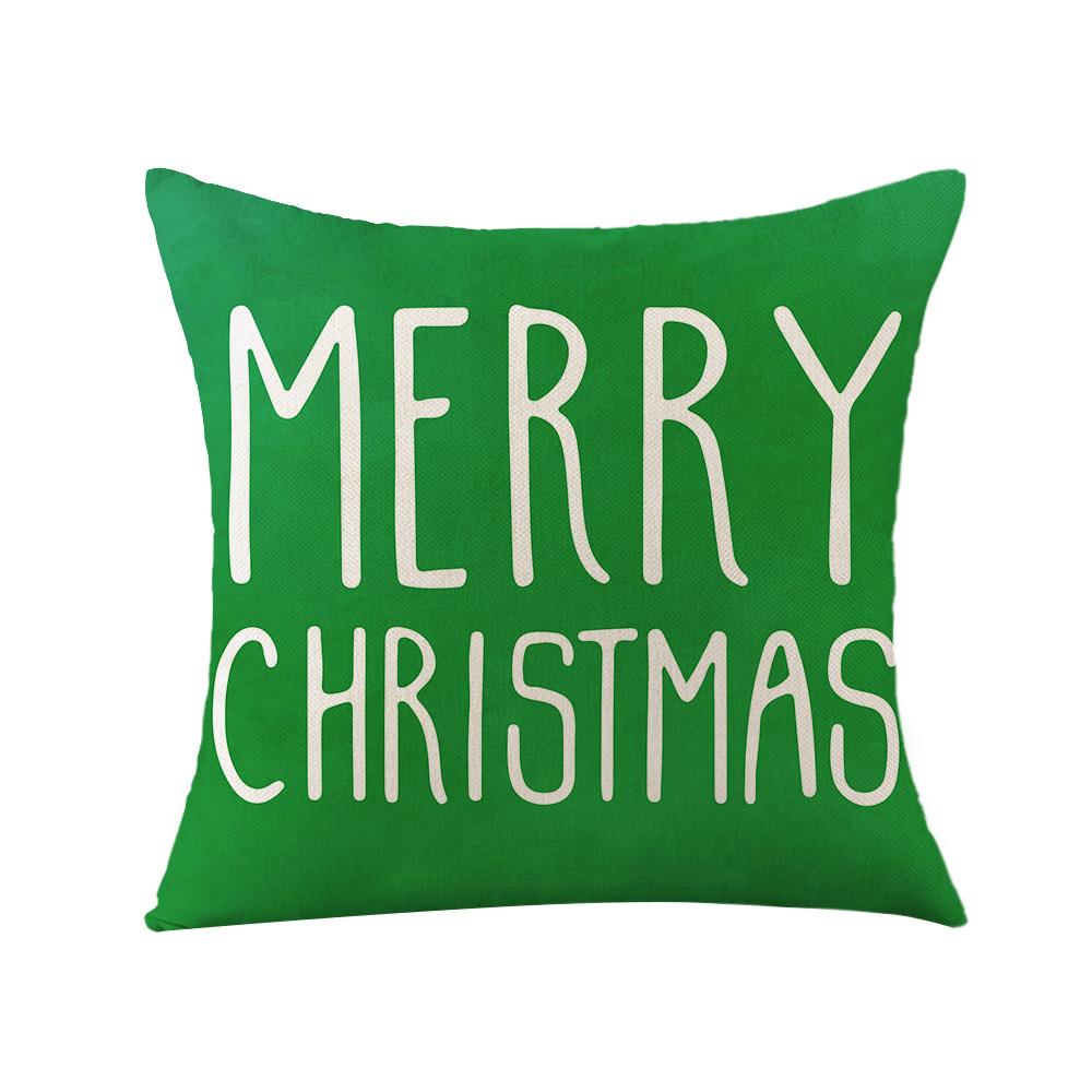 New Christmas Pillow Cover Polyester Printed Cushion Cover Christmas Gift Home Sofa Cushion Cover