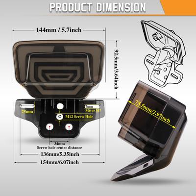 Motorcycle Tail Light Integrated Strobe Brake Lights With Dynamic Scanning Breathing Function