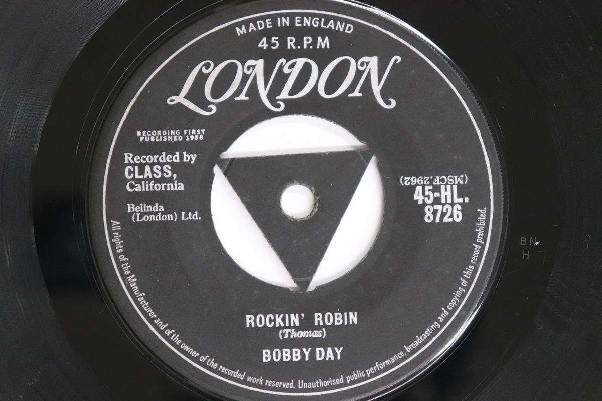 

7-дюймовая пластинка БОББИ ДЕЙ - Рок-н-ролл Робин / Снова и снова 45HL8726 LONDON RECORDS 1958 Великобритания Рок Б/У