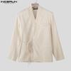 INCERUN Oversized Men Lapel Neck Long Sleeve Side Lace-up Casual Loose Thin Blazer Coats