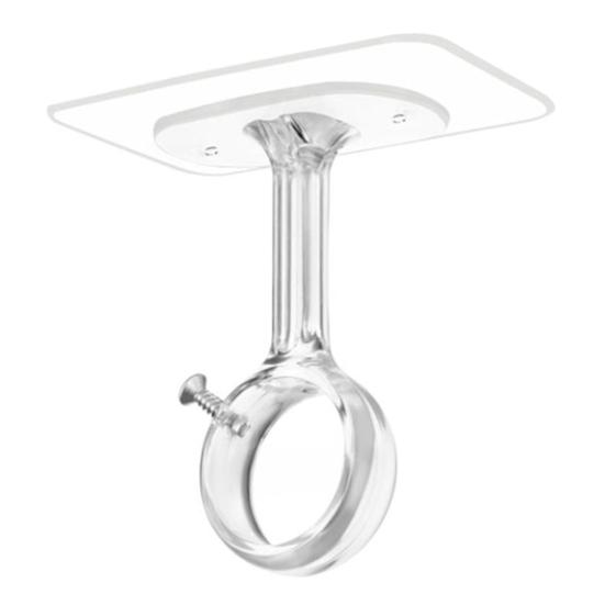 Curtain Rod Holder Brackets Strong Load-bearing Adjustable Simple Installation Ceiling Mounted Self Adhesive Curtain Rod Hooks