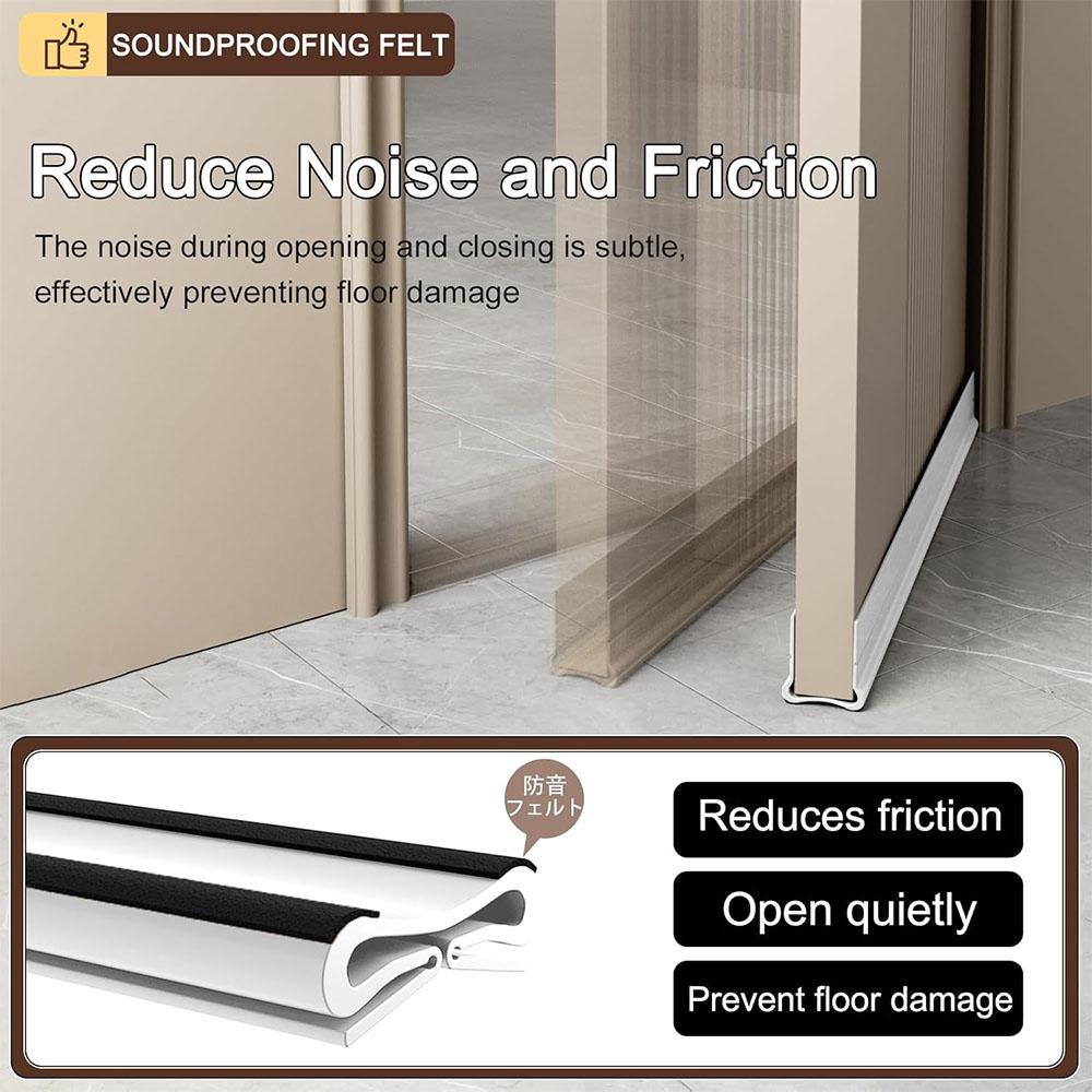 Flexible Door Bottom Seal Strip Door Gap Soundproofing Wind Dust Proof Weather Strip Under Door Draft Stopper Tape
