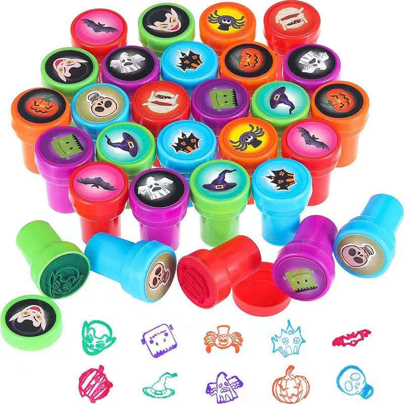 5 Pcs Mini Assorted Kids Toy Stamp Princess Animal Alphanumeric Smiley Face Award Stamp Diy Clip Painting Photo Album Decoration