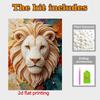 Pearl Art Painting Home Wall Decor Golden Lion Pearl Gemstone Painting Picture Crafts Adult/Beginner Gift Creative Home Decor Unframed