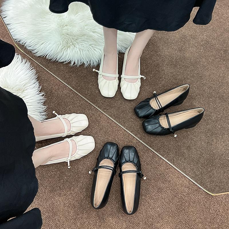 Mary Jane shoes with new autumn thick heels single shoes, women's small inner height increases by 5CM small size 3233