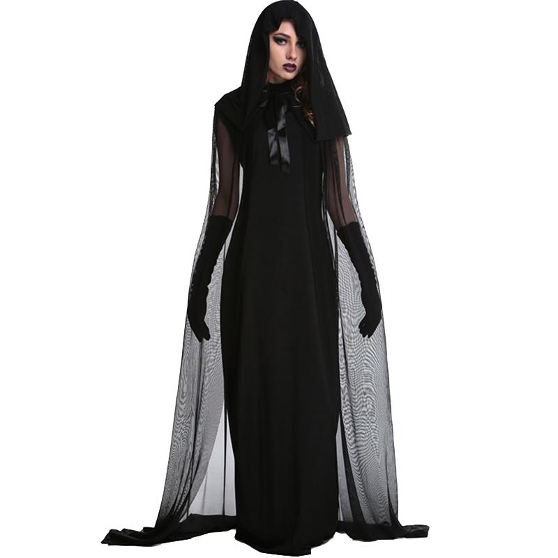 

Злые Женщины Готическое Платье Ведьмы Вампир Колдунья Наряд на Хэллоуин Взрослый M
