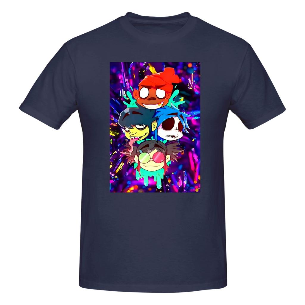 Piece Cartoon Members Novelty  Cotton TShirt GGorillaz Rock Band Tops Tees For Unisex