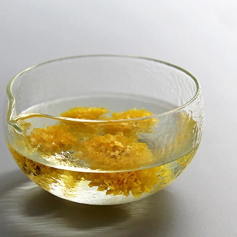 Textured Glass Matcha Bowl and spoon with Pouring Spout green Tea Japanese Style Matcha Kit Matcha Glass Bowl for Party