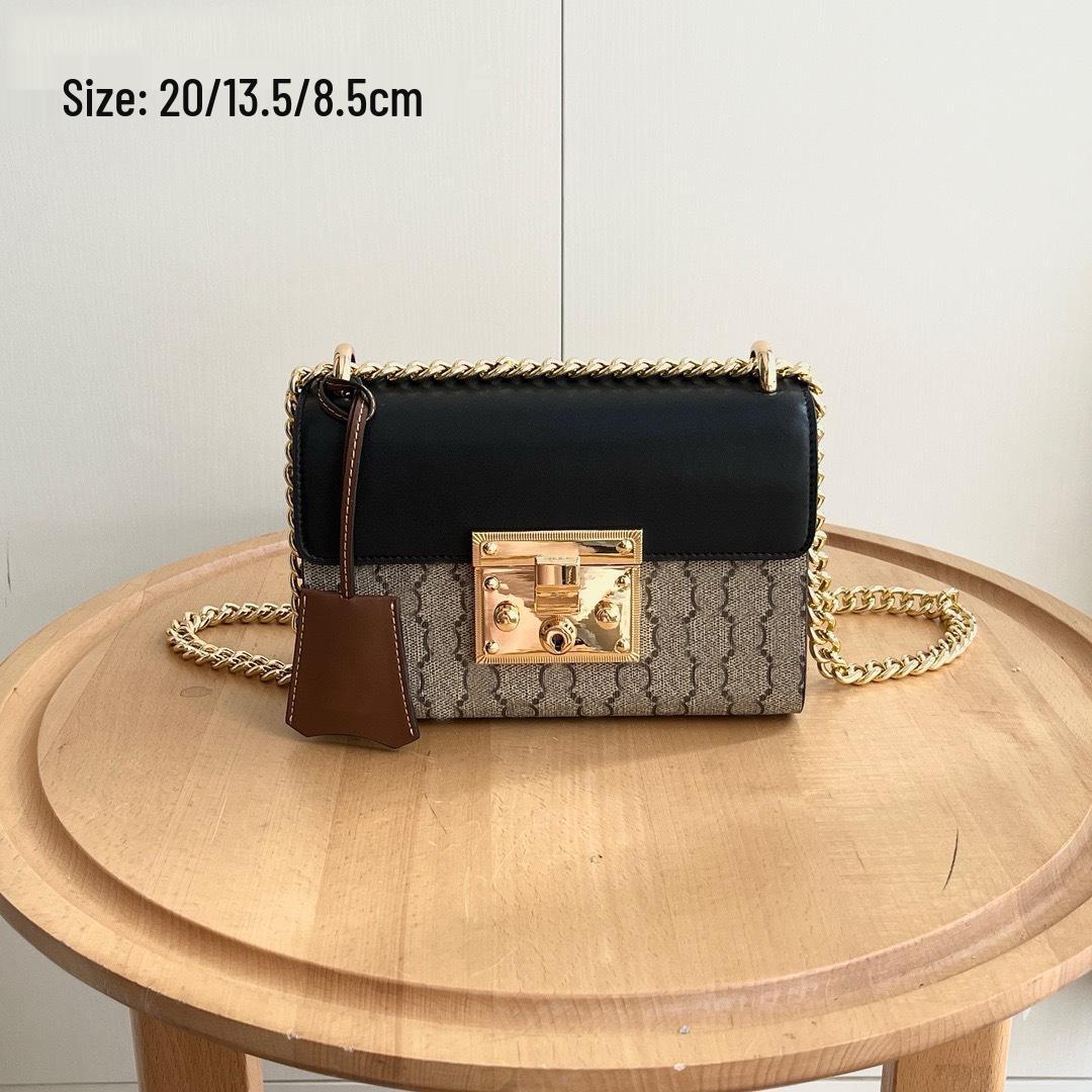 

Сумка через плечо Moonlight Treasure Box на цепочке с навесным замком - Женская модная коричневый