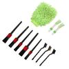 11PCS Car Cleaning Detailing Brush Set Interior Exterior Plastic for Wheels Windshield Wipers Window GlassGreen
