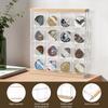 4 Layers Acrylic Coin Holder Clear Challenge Coin Holder with 16/24 Compartments Mini Handmade Statue Collection Display Box