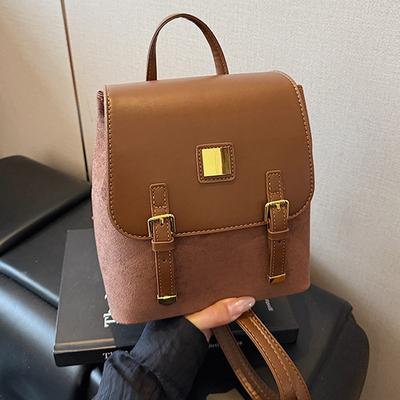 Backpack Women's 2025 Autumn New Trendy Korean Version Fashion Contrasting Color Small Backpack Large Capacity Temperament Women's Shoulder Bag