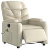 VidaXL Fauteuil de massage inclinable électrique crème similicuir 3204652