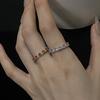 Year Old Diamond Zircon High-End Open Ring Light Luxury Niche Design Unique Index Finger Ring Women