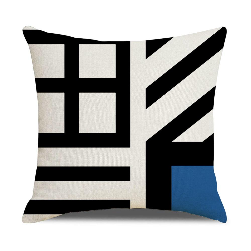 Modern Simple Nordic Ins Style Linen Pillow Case Sofa Pillow Case Home Supplies Contrast Color Pillow Case