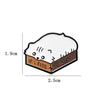 Cartoon Cat Enamel English Letter If I Fits I Sits Brooch Pin Collar Badge Decor