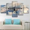 Canvas Wall Art 5 Piece Paintings Aircraft Posters Vehicle Modular Pictures Home Decor Modern Living Room Decoration Prints