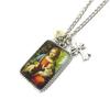 Les Trésors De Lily [J6962] - Virgin Mary 'Religious Icon' Designer Necklace - Virgin and Child - 32x23 Mm