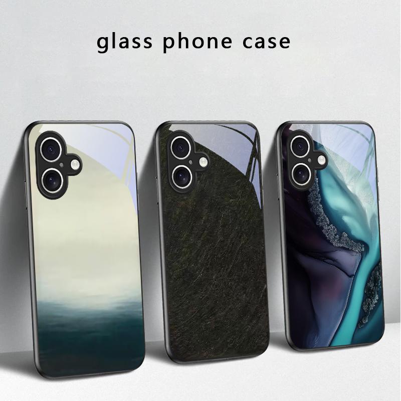 Bark texture texture For iPhone 17 Air 16 E 15 Plus 14 Pro Max 13 12 mini 11 5 6 7 8 Plus XR XS Max SE Black Glass Phone Case