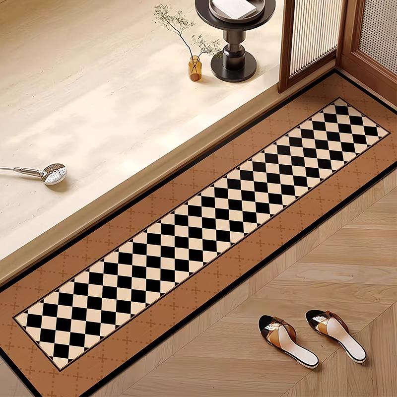 Bathroom Carpet Water-absorbing Non-slip Narrow Door Sill Floor Mat Toilet and Kitchen Door Room Diatom Mud Rug