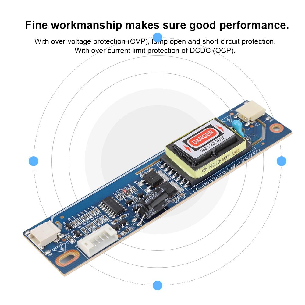 CCFL Dual Lamp Large Port High Pressure Inverter Board for 10 22  LCD Screen Backlight 10 28V