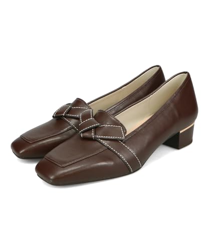 

Comfortable, square-toe loafers with a 3.5cm heel. Perfect for commuting, business, and everyday wear. Available in large and small sizes. Black. Prod