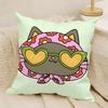 fashing and surprising cat patterns Pillow Case Natural Linen Double-Sided Printing Sofa Home Decor Cushion Cover