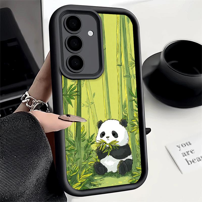 Phone Case for Samsung Galaxy S26 S25 Ultra S24 FE Cute Cartoon Panda Shell S23 Plus S22 + S21 S20 5G Soft Silicone Funda