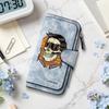 Stylish Skull Pattern Long Wallet Fashionable Portable Multi Slot Forever Purse