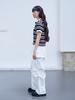 THE GREEN LAB Striped Polo Neck Short Sleeve Knit [Black]