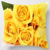 45x45cm Rose Series Pillowcase Yellow Pink Flowers  Sofa Office Seat Cushion Cover Room Aesthetic Home Decoration