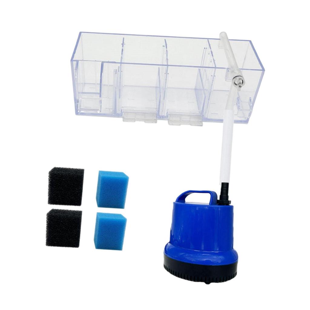 Fish Tank Filter Box Sturdy Silent Fish Tank Accessories Circulation Water Cleaning Lightweight Water Purifier Filtration System
