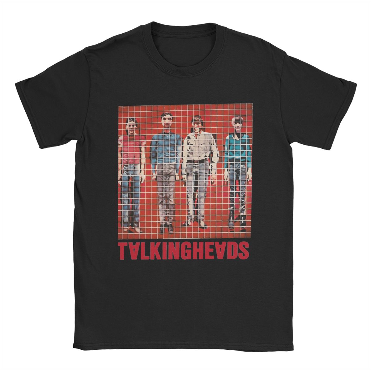 

Men Talking Heads T Shirts Pure Cotton Tops Unique Short Sleeve Round Neck Tees Graphic T-Shirts 5XL різнокольоровий