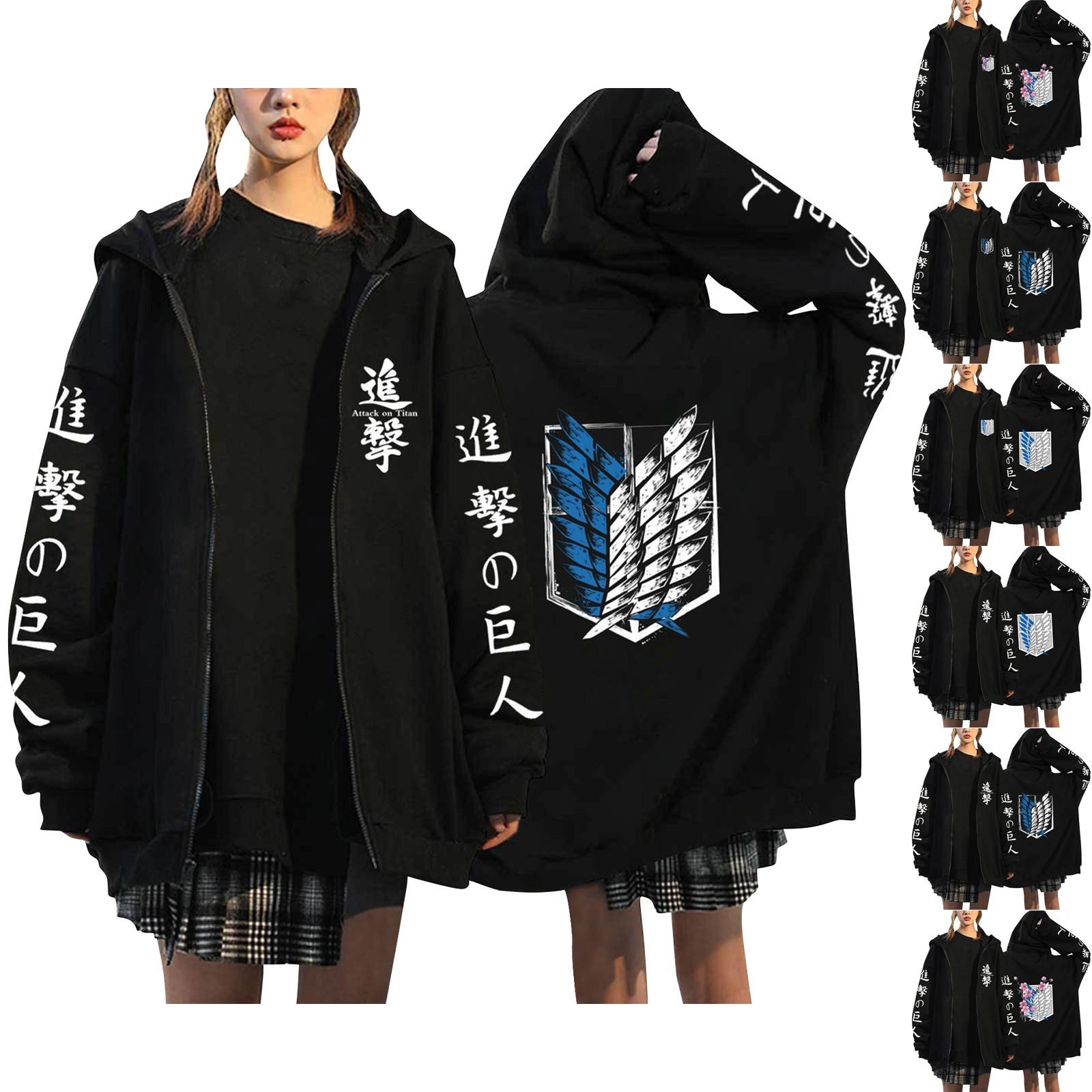 

Атака на Титанов Аниме Периферийная толстовка на молнии Спортивная куртка