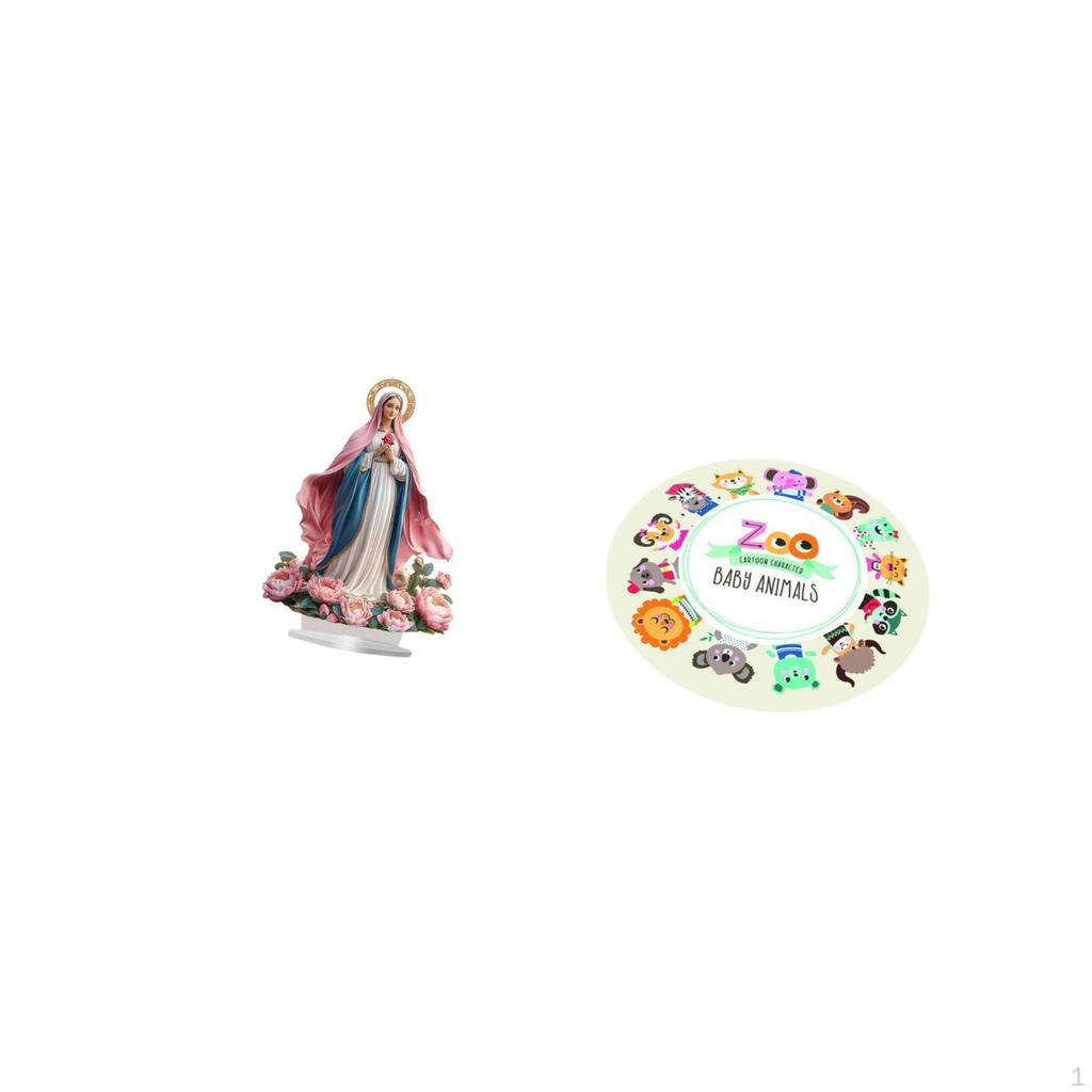 Nativity Scene Sculpture Acrylic Table Ornament Standing Rug Playmat Educational Feature Suitable