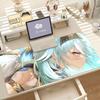 Game Genshin Impact Eula Mouse Pad Anti Slip Rubber Edge Locked Thickened Laptop Gaming Desk Mat