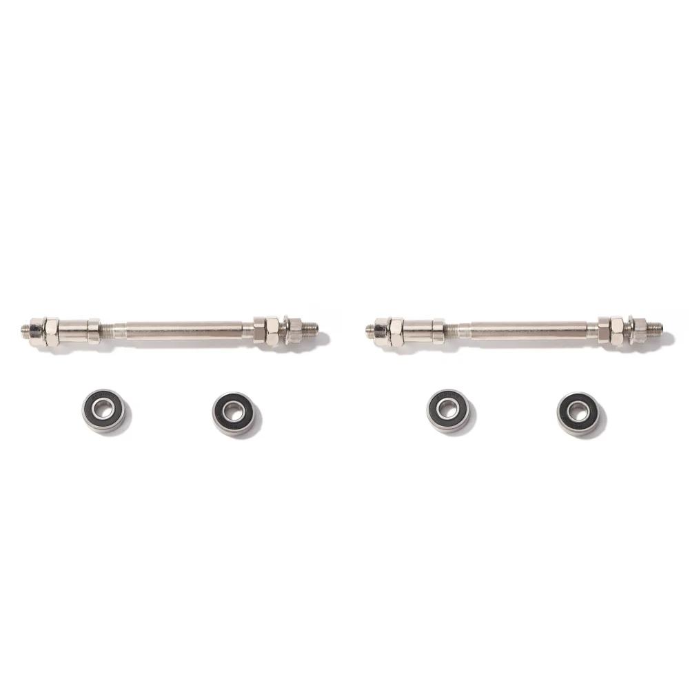 140mm/180mm Bicycle Front Rear Wheel Hub with 2 Bearings MTB Bicycle Spindle Shift Shaft Lever Cycling Replacement Parts 1/2set