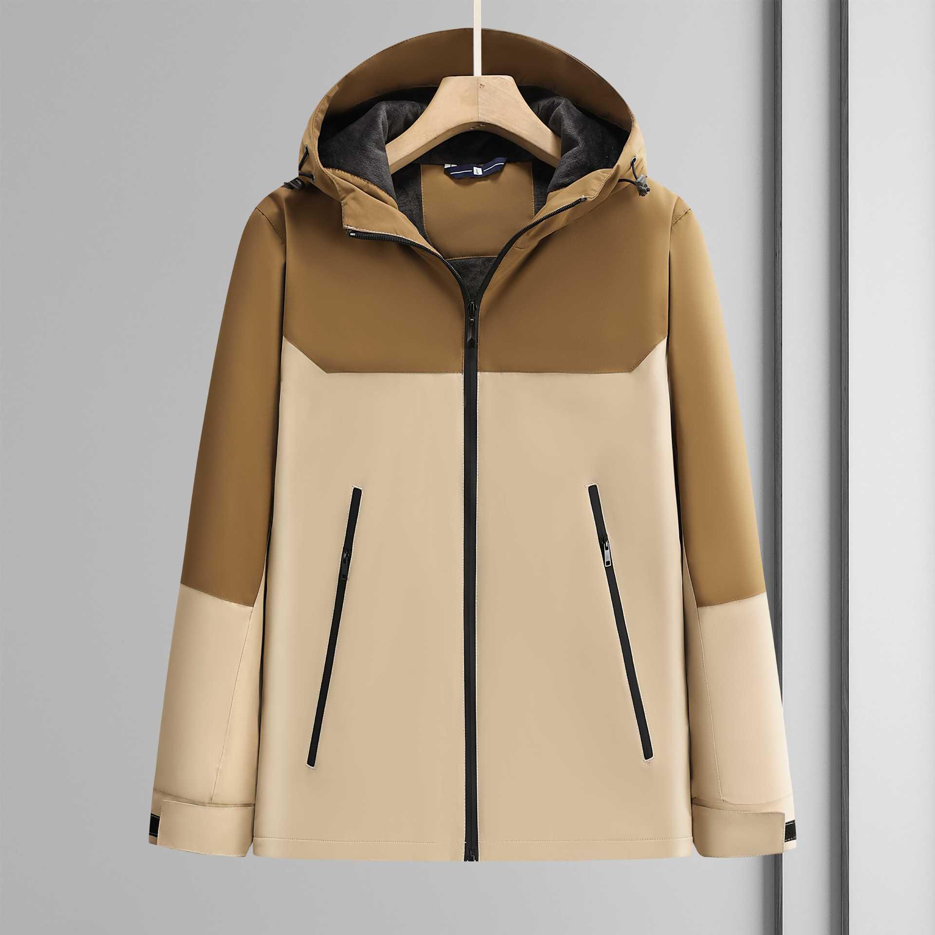 

Super Soft Waterproof Color Block Ski Jacket with Hood and Zipper - Wear-Resistant and Anti-Wrinkle S