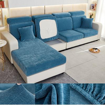 Velvet 1 /2 /3 /4 Seat Couch Sofa Cushion Cover Sofa Slipcovers Thick Soft Solid Sofa Decoration For Chaselong Armchair L Shape