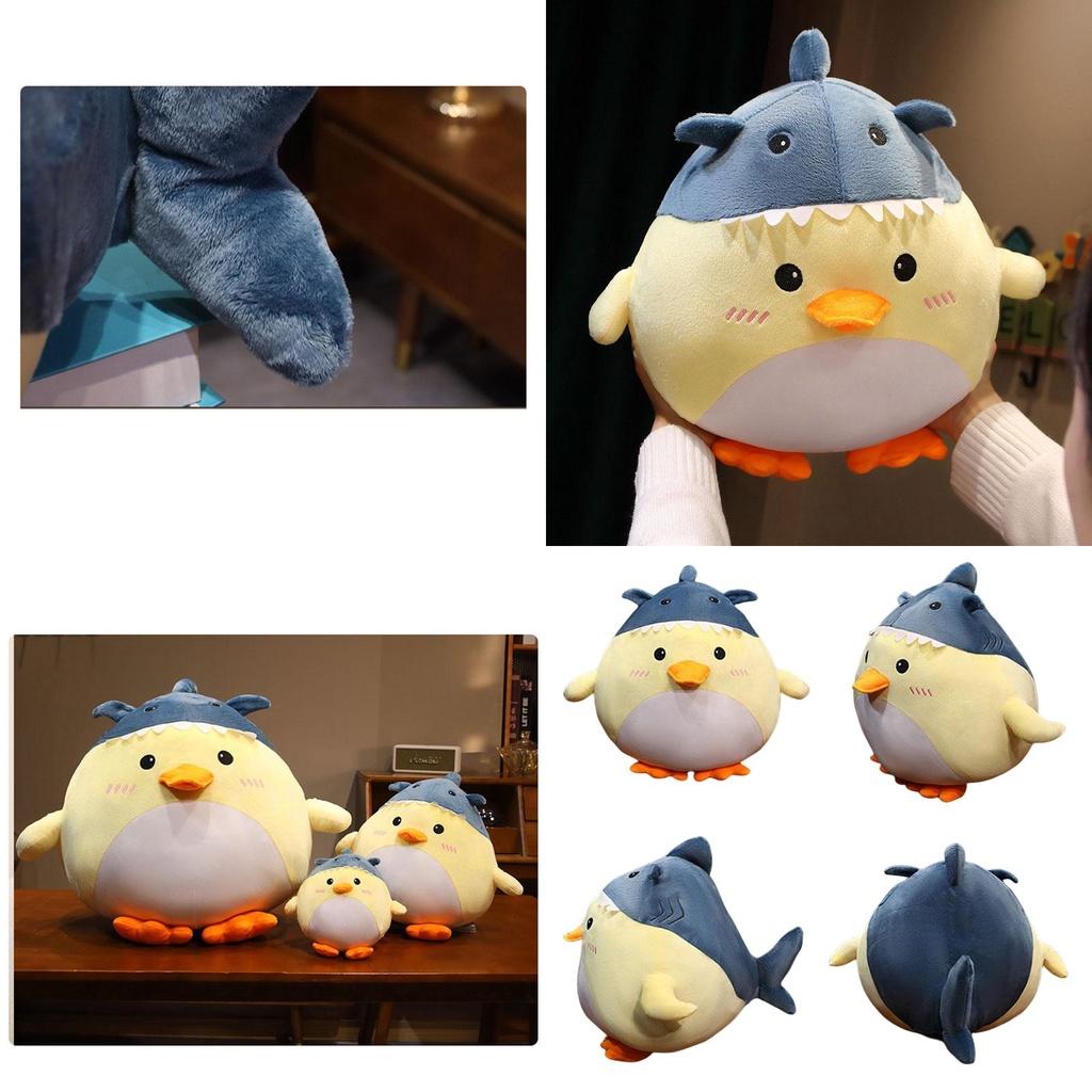 Soft And Cute Cartoon Shark Duck Plush Toy For Kids Office Chair And Nap Time Animal Stuffed Doll